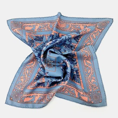 Pre-owned Hermes Petite Scarf In Blue