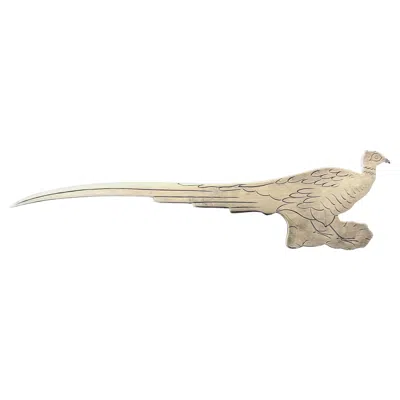 Pre-owned Hermes Pheasant Letter Opener, 1960s France In Silver