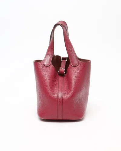 Pre-owned Hermes Hermès Picotin 18 Clemence Bag In Red