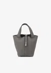 Hermes Picotin 18 In Gris Meyer Clemence Leather With Palladium Hardware In Gris Meyer
