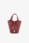 Hermes Picotin 18 In Rouge H Clemence Leather With Palladium Hardware In Rouge H
