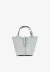 Hermes Picotin 22 In Gris Pantin Clemence Leather With Palladium Hardware