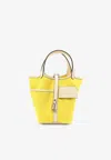 Hermes Picotin Cargo 18 In Jaune Citron Toile Goeland And Nata Swift With Palladium Hardware