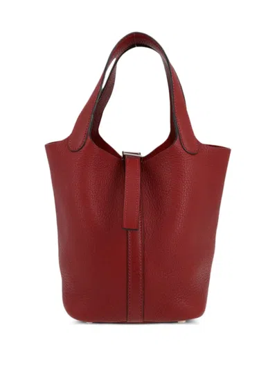 Pre-owned Hermes Picotin Handbag In Red