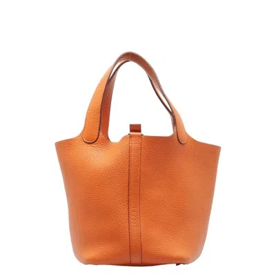 Hermes Picotin Leather Handbag () In Orange