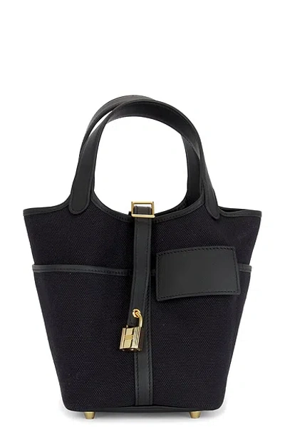 Pre-owned Hermes Picotin Lock Handbag In Black