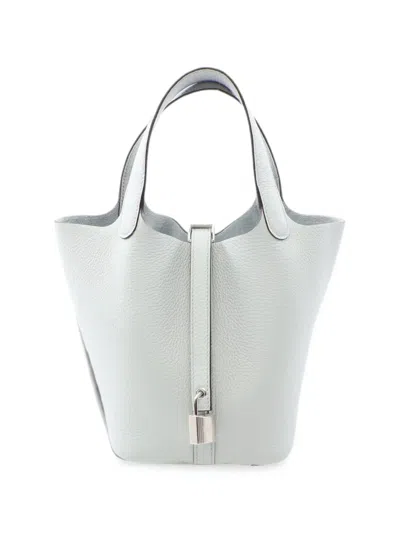 Pre-owned Hermes Picotin Lock Pm Tote Bag In Gray