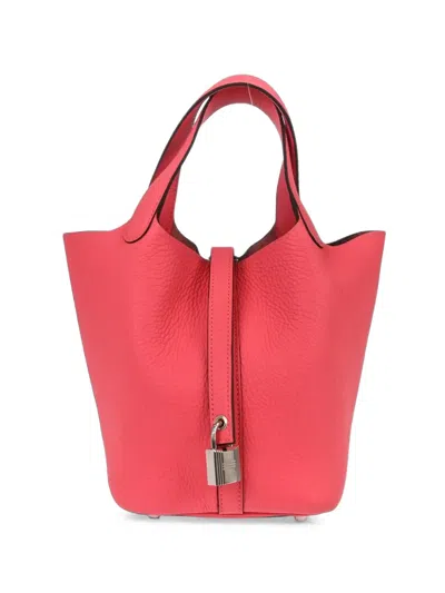 Pre-owned Hermes Picotin Lock Tote Bag In Pink