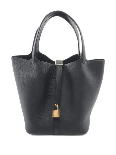 Pre-owned Hermes Picotin Mm Handbag In Black