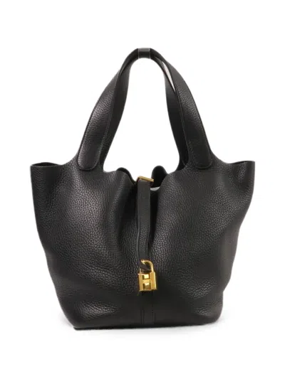 Pre-owned Hermes Picotin Mm Handbag In Black