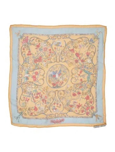 Pre-owned Hermes Pierres D'orient Et D'occident Mousseline Silk Scarf In Multi