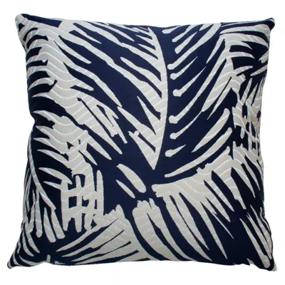 Pre-owned Hermes Pillow Feuillage Vague In Navy, Diamond Backing In Black