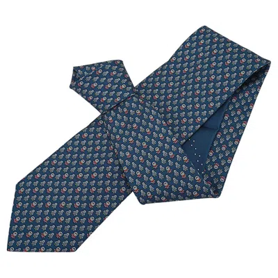 Pre-owned Hermes Pingloo Twillbi Tie Vert Pin Orange Gris
