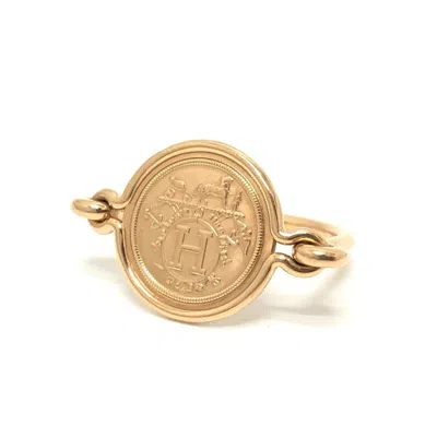 Pre-owned Hermes Pink (18k) Band Ring () In Gold
