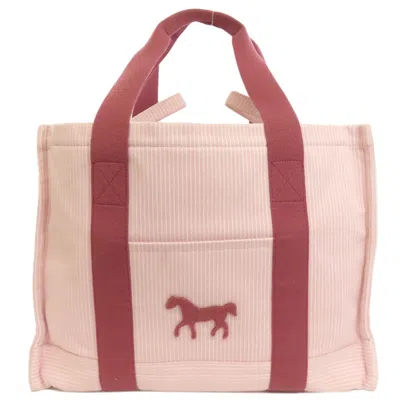 Pre-owned Hermes Pink Canvas Tote Bag ()
