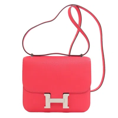 Pre-owned Hermes Pink Chevre Leather Shoulder Bag ()