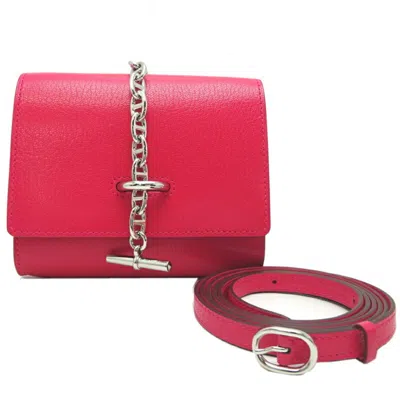 Pre-owned Hermes Pink Chevre Myzore Leather Wallet (bi-fold) ()