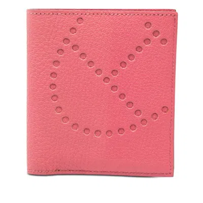 Pre-owned Hermes Pink Chevre Myzore Leather Wallet (bi-fold) ()