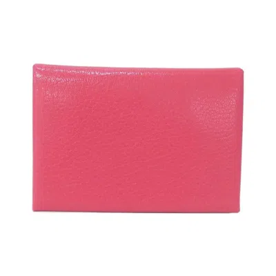 Pre-owned Hermes Pink Coin Purse/coin Case ()