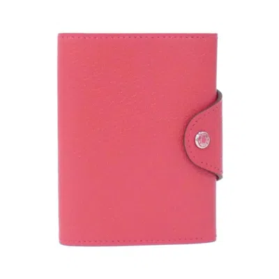Pre-owned Hermes Pink Coin Purse/coin Case ()