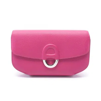 Pre-owned Hermes Pink Epsom Leather Clutch Bag ()