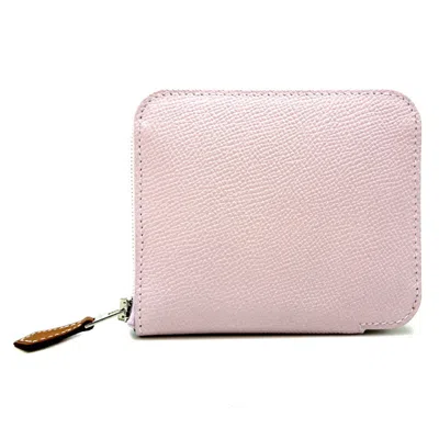Pre-owned Hermes Pink Epsom Leather Coin Purse/coin Case ()