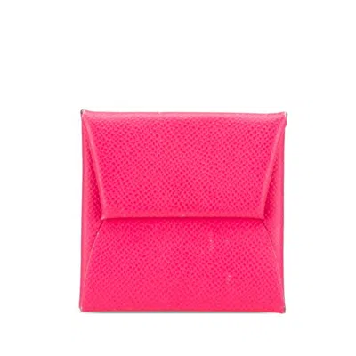 Pre-owned Hermes Pink Epsom Leather Coin Purse/coin Case ()