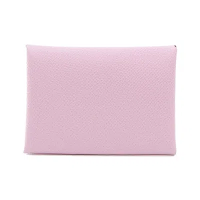 Pre-owned Hermes Pink Epsom Leather Coin Purse/coin Case ()