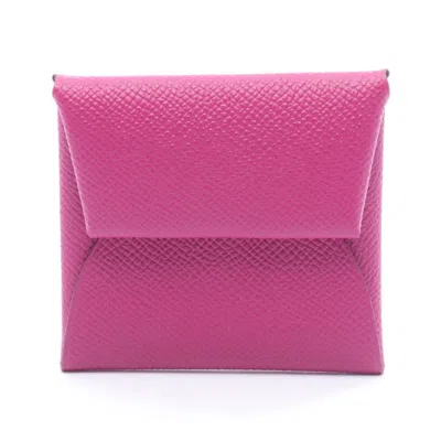 Pre-owned Hermes Pink Epsom Leather Coin Purse/coin Case ()