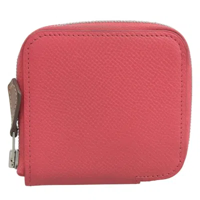 Pre-owned Hermes Pink Epsom Leather Coin Purse/coin Case ()