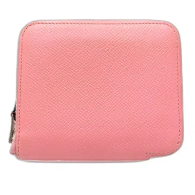 Pre-owned Hermes Pink Epsom Leather Coin Purse/coin Case ()