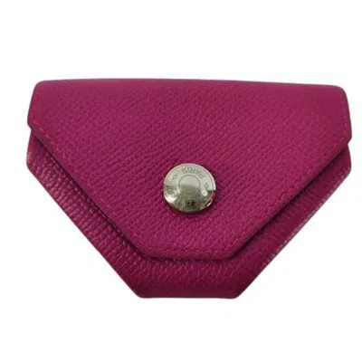 Pre-owned Hermes Pink Epsom Leather Coin Purse/coin Case ()
