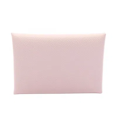 Pre-owned Hermes Pink Epsom Leather Coin Purse/coin Case ()
