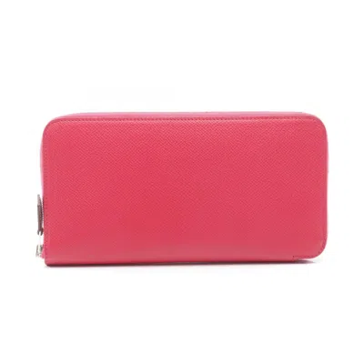 Pre-owned Hermes Pink Epsom Leather Long Wallet (bi-fold) ()