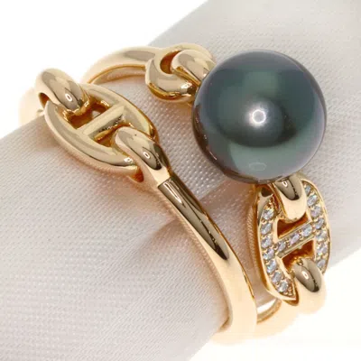 Pre-owned Hermes Pink Gold (18k) Band Ring ()