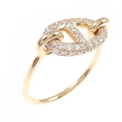 Pre-owned Hermes Pink Gold (18k) Band Ring ()