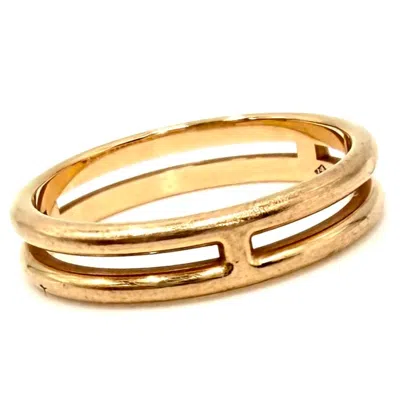 Pre-owned Hermes Pink Gold (18k) Band Ring ()