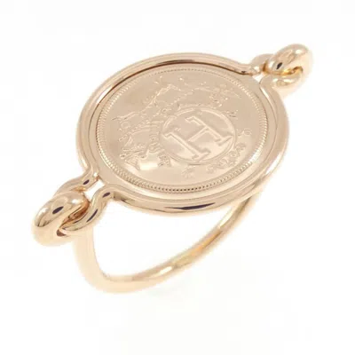 Pre-owned Hermes Pink Gold (18k) Band Ring ()