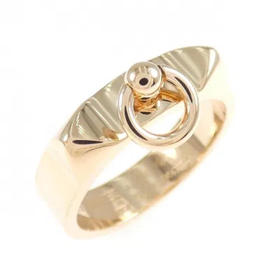 Pre-owned Hermes Pink Gold (18k) Band Ring ()