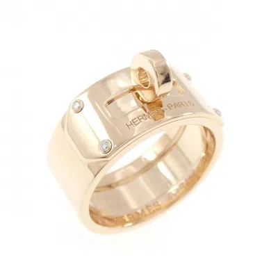 Pre-owned Hermes Pink Gold (18k) Band Ring ()