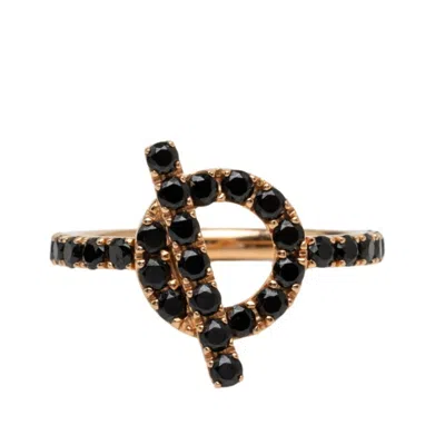 Pre-owned Hermes Pink Gold (18k) Band Ring ()