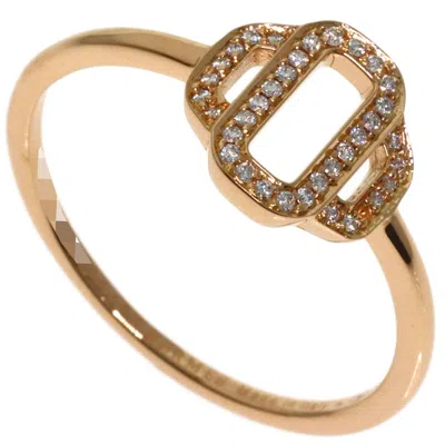 Pre-owned Hermes Pink Gold (18k) Band Ring ()