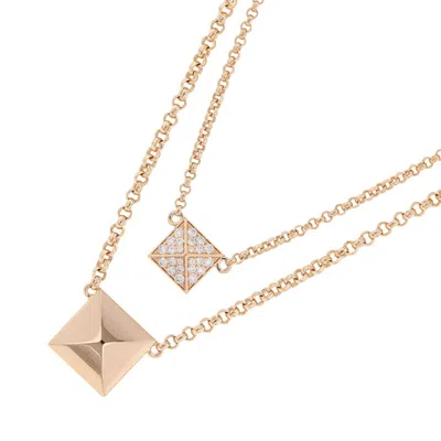 Pre-owned Hermes Pink Gold (18k) Necklace () In Multi