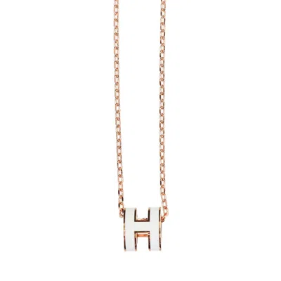 Pre-owned Hermes Pink Gold Necklace () In Multi