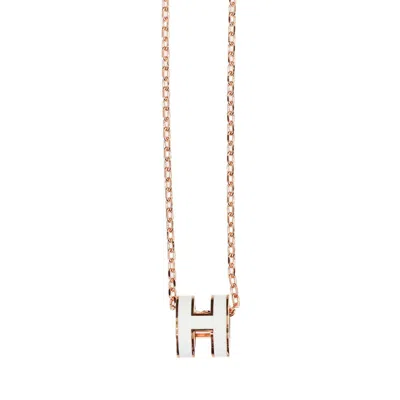 Pre-owned Hermes Pink Gold Necklace () In Multi