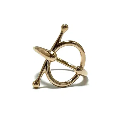 Pre-owned Hermes Pink Gold Pink Gold (18k) Band Ring ()