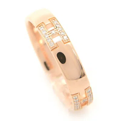 Pre-owned Hermes Pink Gold Pink Gold (18k) Band Ring ()