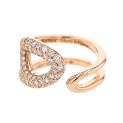 Pre-owned Hermes Pink Gold Pink Gold (18k) Band Ring ()