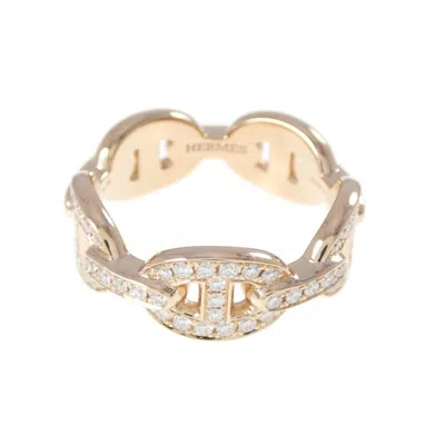 Pre-owned Hermes Pink Gold Pink Gold (18k) Band Ring ()