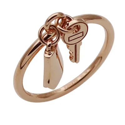 Pre-owned Hermes Pink Gold Pink Gold (18k) Band Ring ()